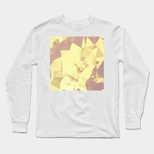 Arylide Yellow Abstract Low Polygon Background Long Sleeve T-Shirt